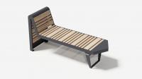 Скамейка шезлонг с фигурным краем Инфинити вуд/Infinity wood