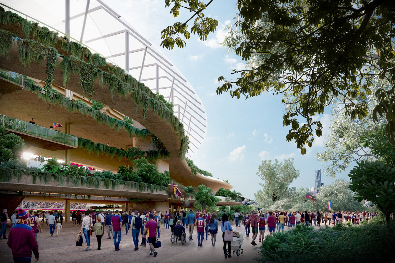Архитектурные бюро Cox Architecture и Hassell представили планы Олимпийского стадиона в Брисбене для Игр 2032 года