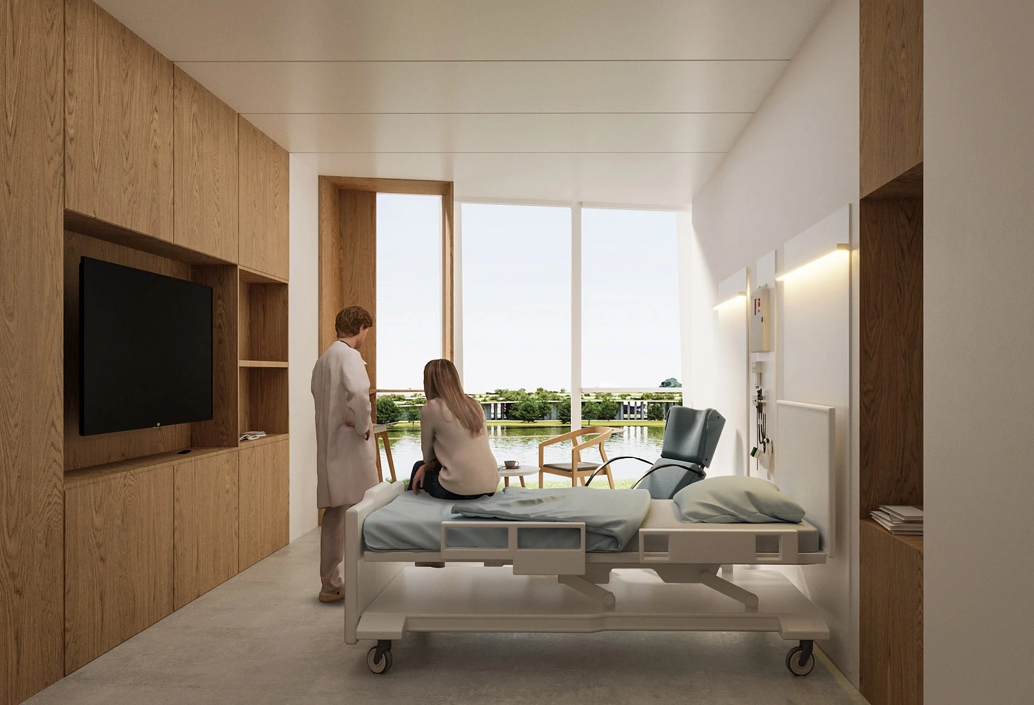 Архитектурное бюро MarioCucinellaArchitects представило проект госпиталя, который словно «вылезает» из под-земли